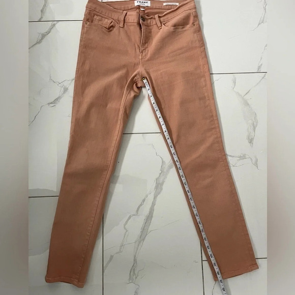 FRAME Denim/ Le  skinny de Jeanne crop/ Peach coloured/ Stretch/ Size US 31 - Picture 7 of 9